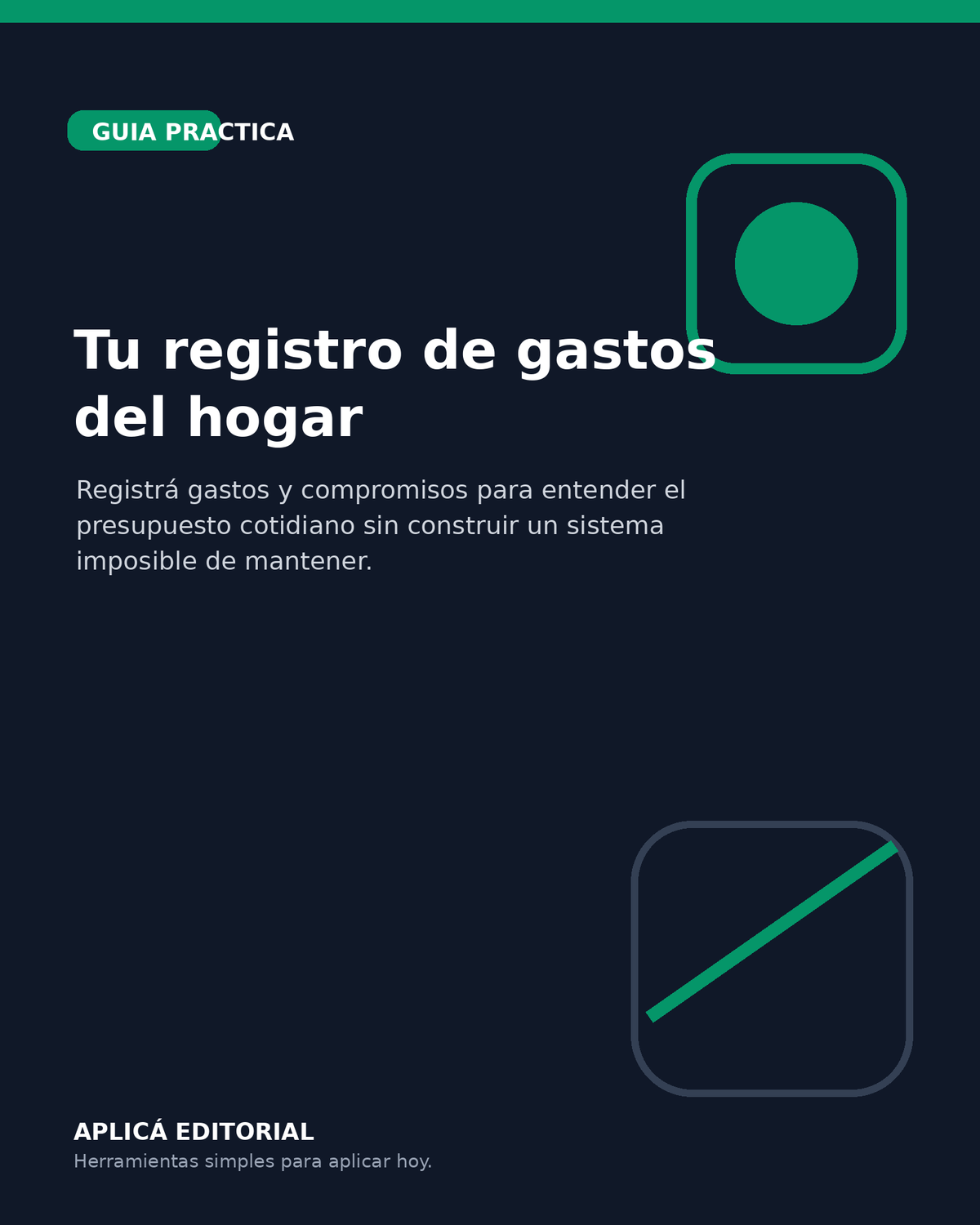 Registro de gastos del hogar — Aplicá Editorial