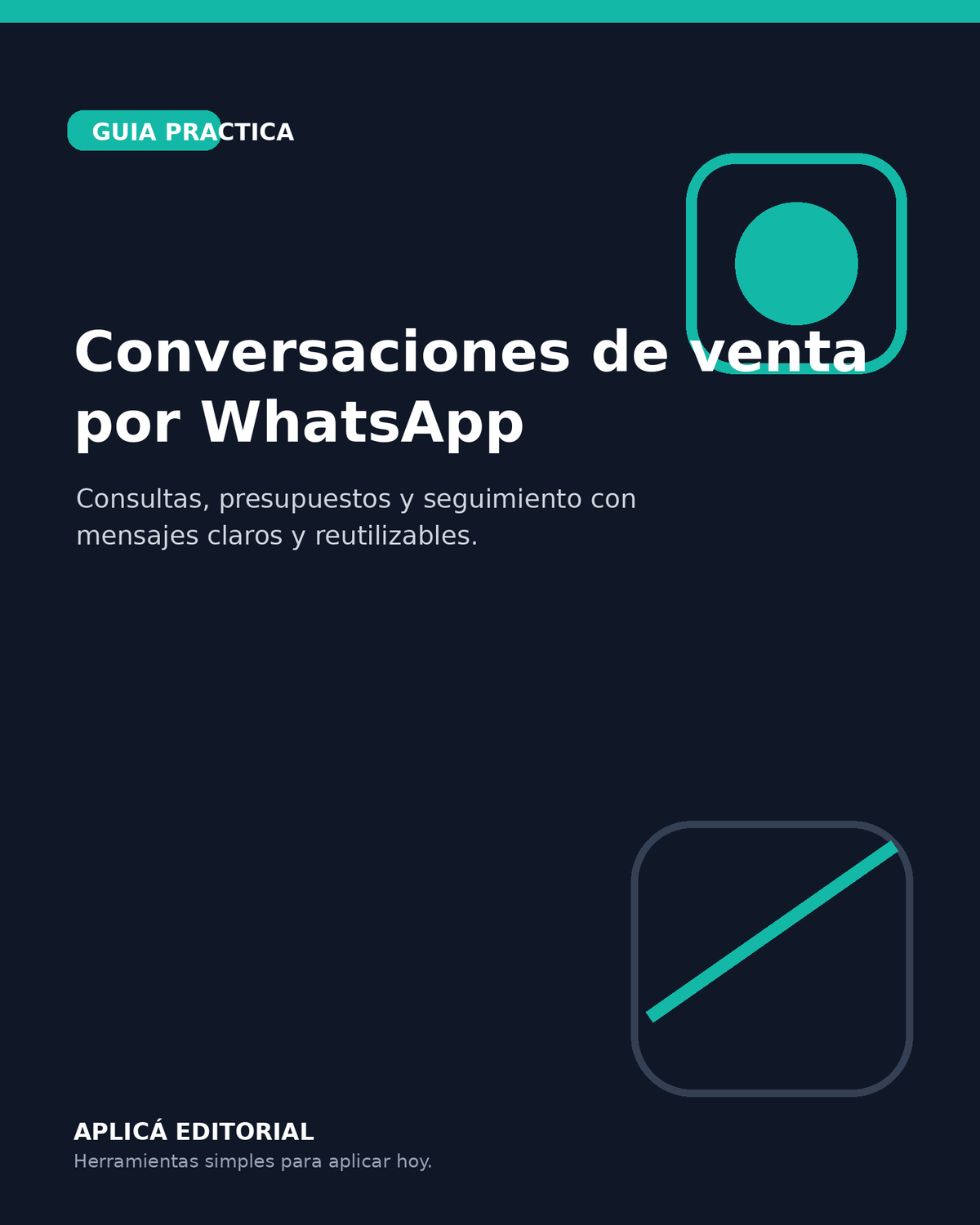 Conversaciones de venta por WhatsApp — Aplicá Editorial