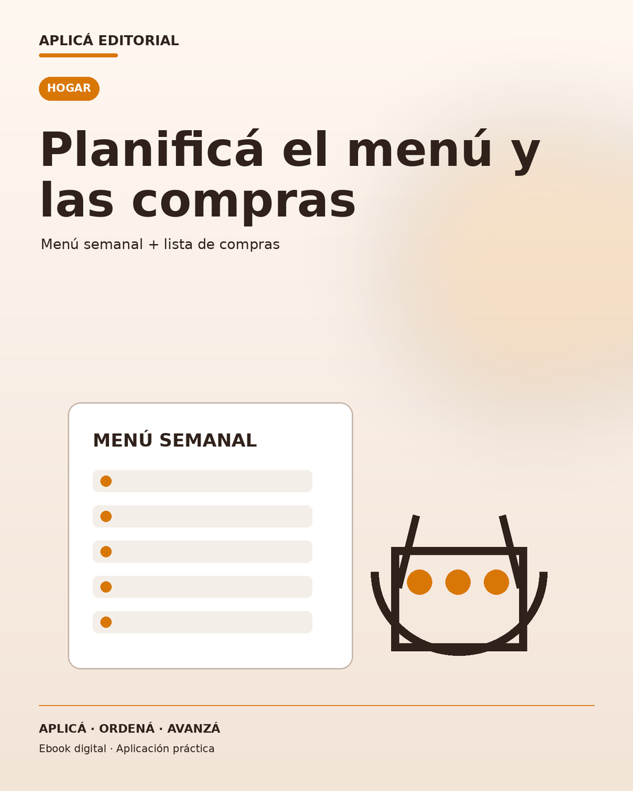 Planificá el menú y las compras