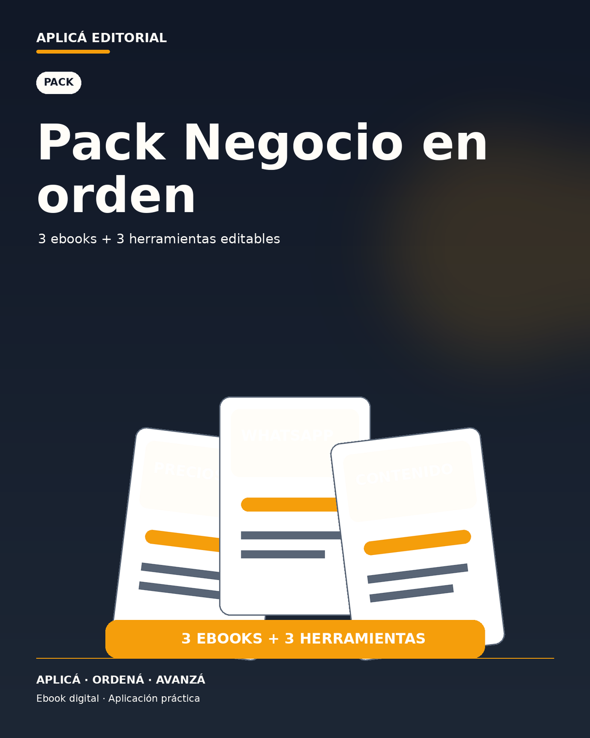 Pack Negocio en orden: 3 ebooks + 3 herramientas