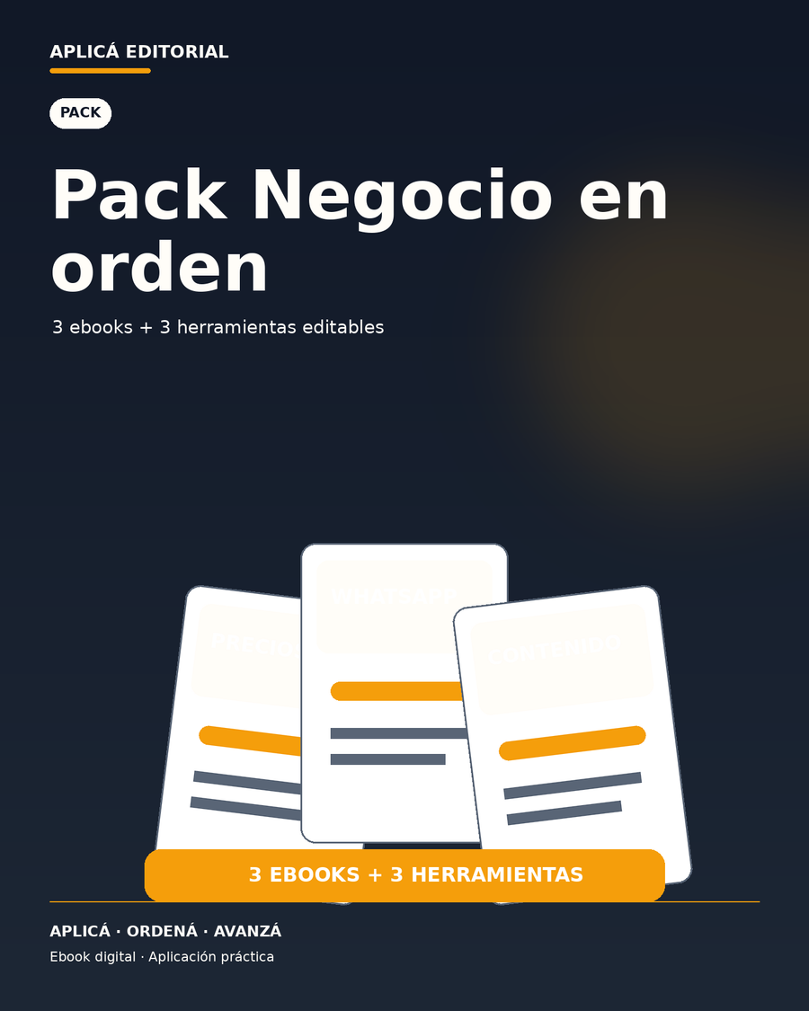 Pack Negocio en orden: 3 ebooks + 3 herramientas