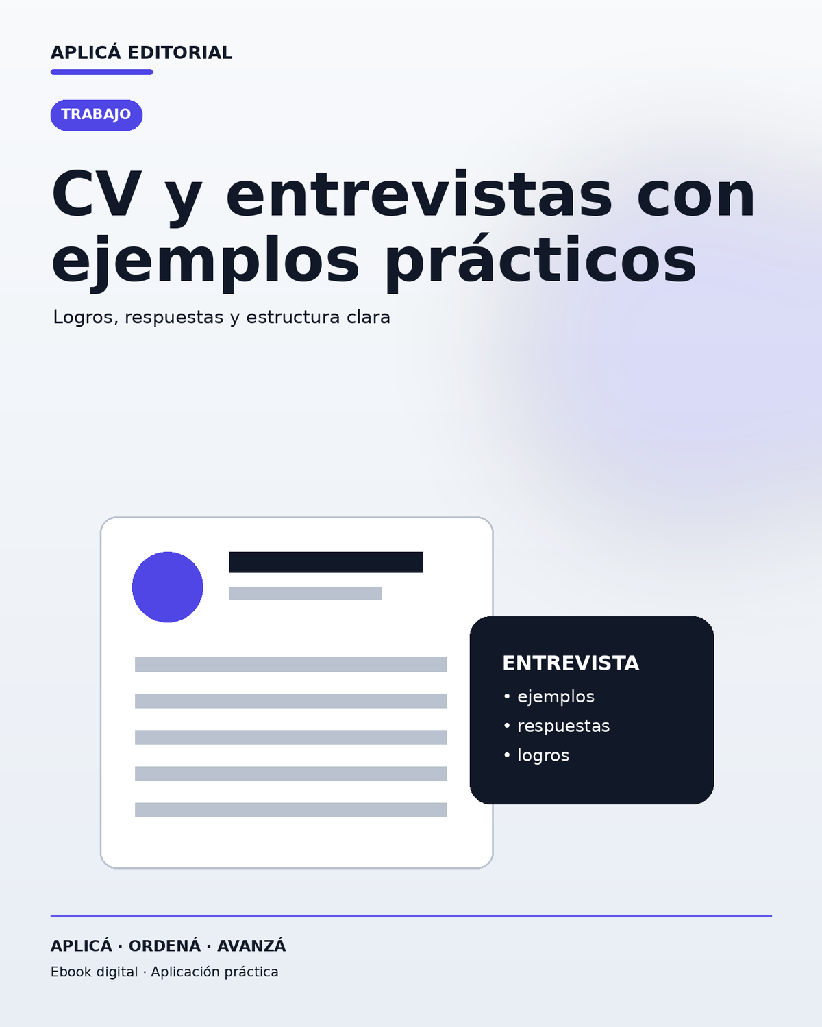 CV y entrevistas con ejemplos prácticos